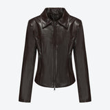 SCG MADE | Dylan Faux Leather Jacket in Vintage brown