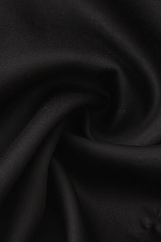 Noir Lace-Back Ruched Blouse