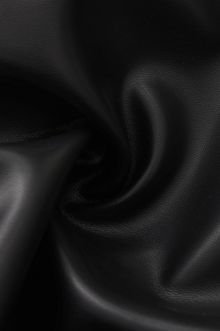 Basic Faux Leather Bomber Jacket