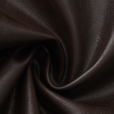 SCG MADE | Basic 90s Style Faux Leather Bomber Jacket in Brown