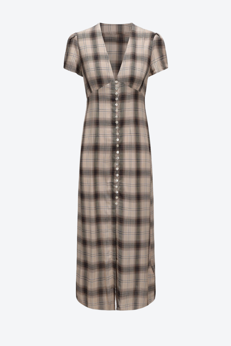 Plaid dress on a white background