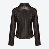 SCG MADE | Dylan Faux Leather Jacket in Vintage brown
