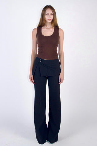 Tierra Low-rise Striped Layer Pants