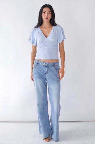 SCG MADE | Rita 浅色水洗低腰牛仔裤