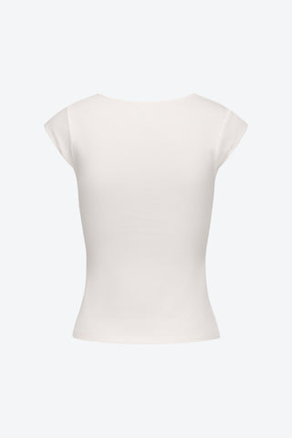 Basic Cap Sleeve Square Neck Baby Tee