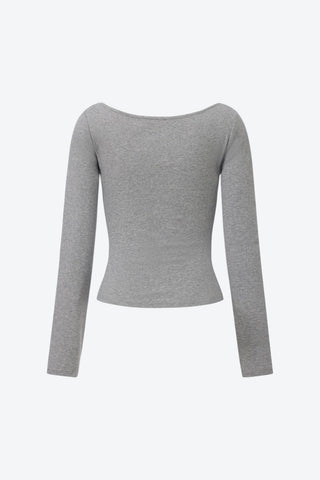 Margaux Long Sleeve Square Neck Top