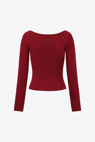Margaux Long Sleeve Square Neck Top