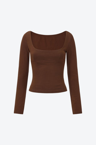 Margaux Long Sleeve Square Neck Top