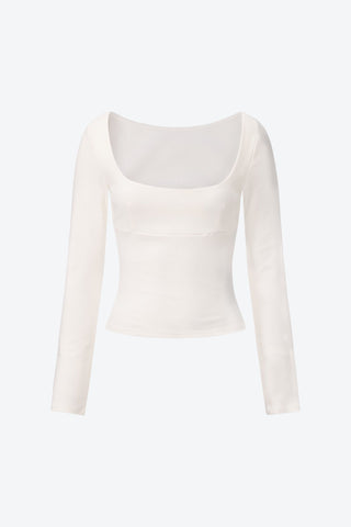 Margaux Long Sleeve Square Neck Top