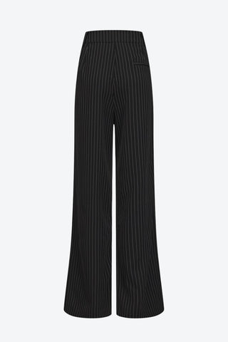Everyday Favourite Mid-rise Striped Trousers