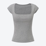 SCG MADE | Basic Cap Sleeve Square Neck Cotton Baby Tee