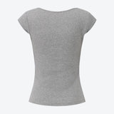 SCG MADE | Basic Cap Sleeve Square Neck Cotton Baby Tee