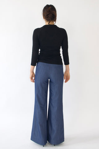 Evelyn Low-rise Tencel Jeans in Medium Blue