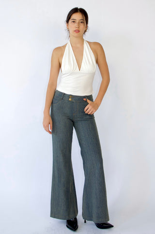 SCG MADE | Rita 绿松石色低腰牛仔裤