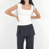 SCG MADE | Basic Cap Sleeve Square Neck Baby Tee