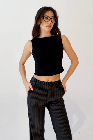 Rene backless boatneck tank