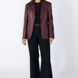 SCG MADE | Sloane 90s Style Faux Leather Blazer