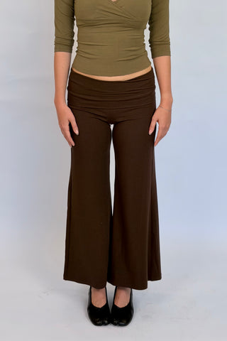 Studio Low-Rise Fold-Over Ankle Pants