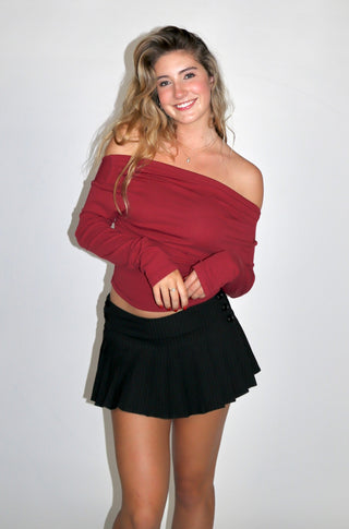 Nia Off Shoulder Backless Cotton Top