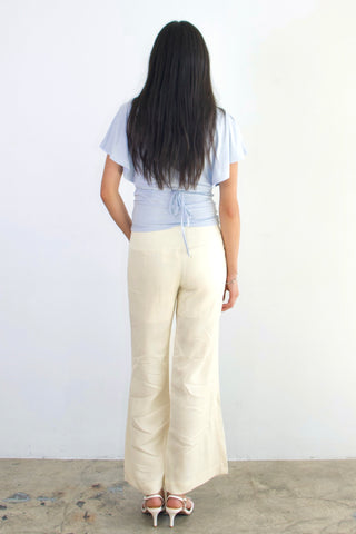 Evelyn Low-rise Linen-blended Pants