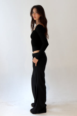 Silia square neck long sleeve top