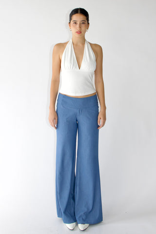 Evelyn Low-rise Tencel Jeans in Light blue