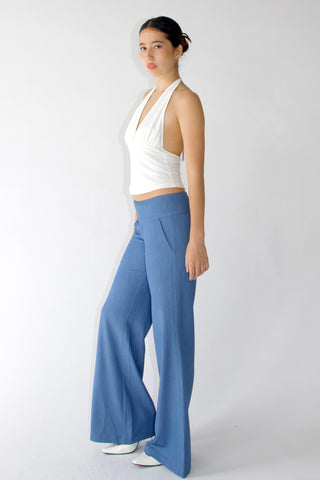 Evelyn Low-rise Tencel Jeans in Light blue