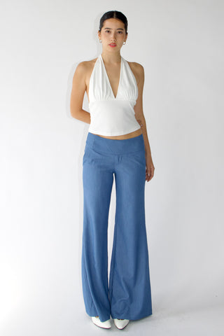 Evelyn Low-rise Tencel Jeans in Light blue