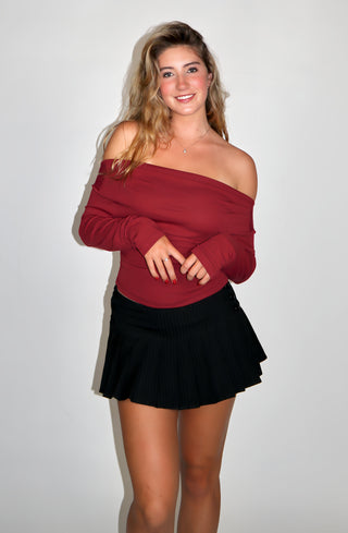 Bella Pleated Low-rise Striped Mini Skirt