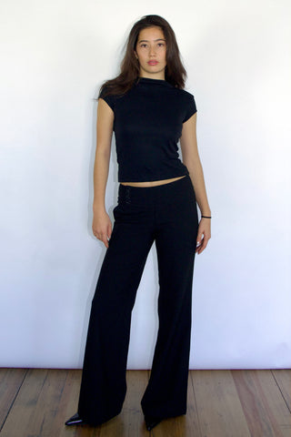 Shelly Cowl Neck Cap-sleeves Cupro Top