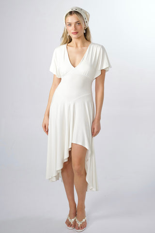 Camille Asym Bamboo Drape Dress