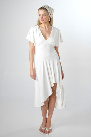 Camille Asym Bamboo Drape Dress