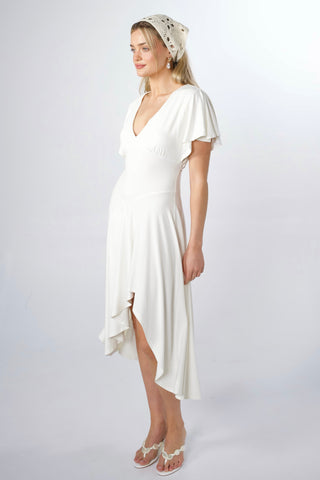 Camille Asym Bamboo Drape Dress