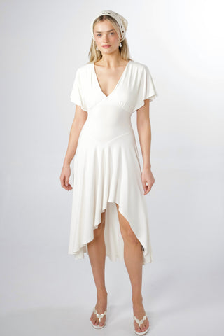 Camille Asym Bamboo Drape Dress