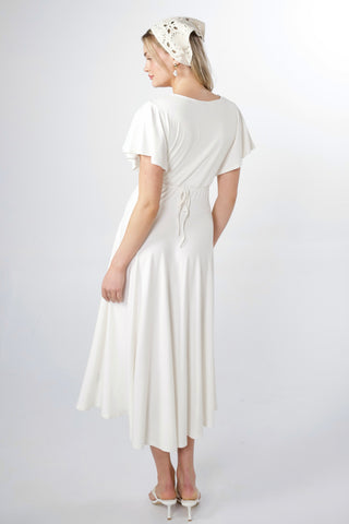 Camille Asym Bamboo Drape Dress