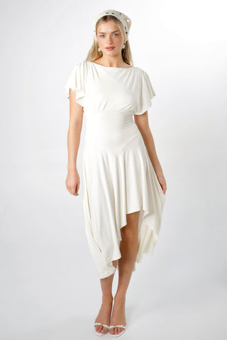 Elara Asym Bamboo Drape Dress