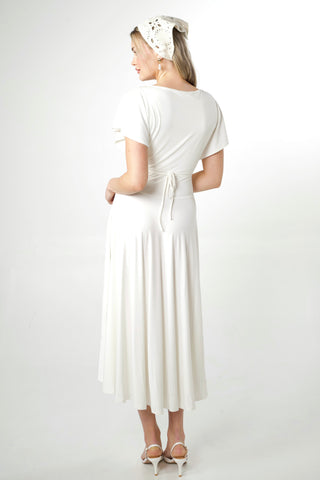 Elara Asym Bamboo Drape Dress