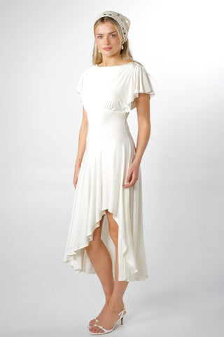 Elara Asym Bamboo Drape Dress