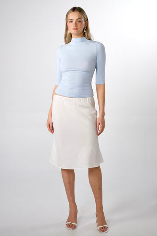 Carolyn Linen-blended Midi Skirt