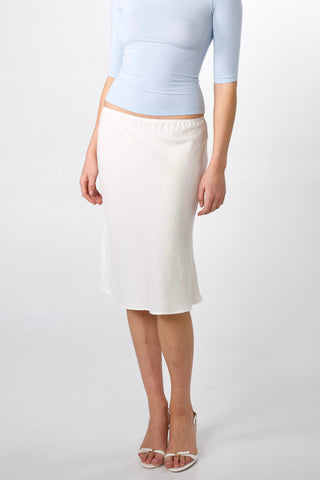 Carolyn Linen-blended Midi Skirt
