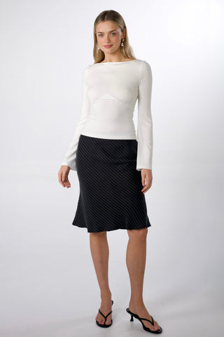 Carolyn Striped Midi Skirt