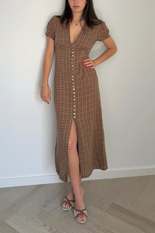 Sera Button-Front Midi Dress