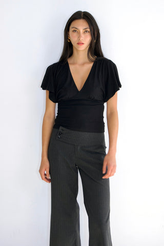 Camille Ruffle Tie-Back Top