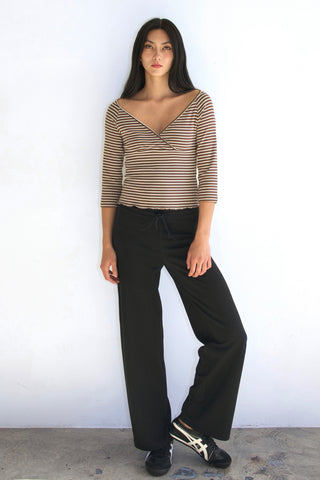 low rise black lounge pants straight leg women