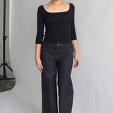 SCG MADE | Frankie square neck 3/4 sleeve top