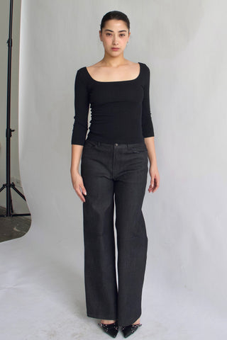 Frankie square neck 3/4 sleeve top