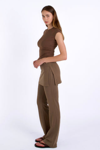 Sonia Low-rise Layered Skirt Pants