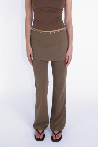 Sonia Low-rise Layered Skirt Pants