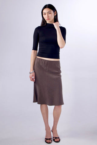 Carolyn Linen-blended Midi Skirt