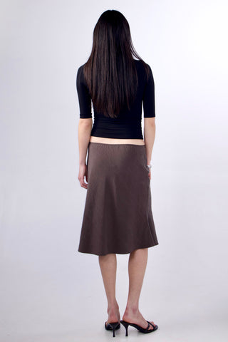 Carolyn Linen-blended Midi Skirt